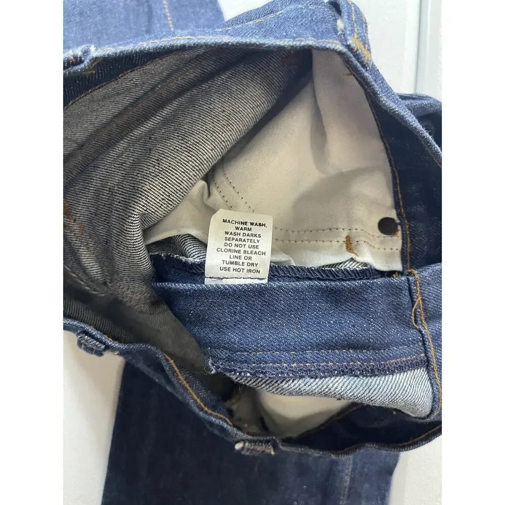 Vintage American Denim Jeans Men’s 26x30‎ Blue Dark Wash Cowboy Western USA 80s